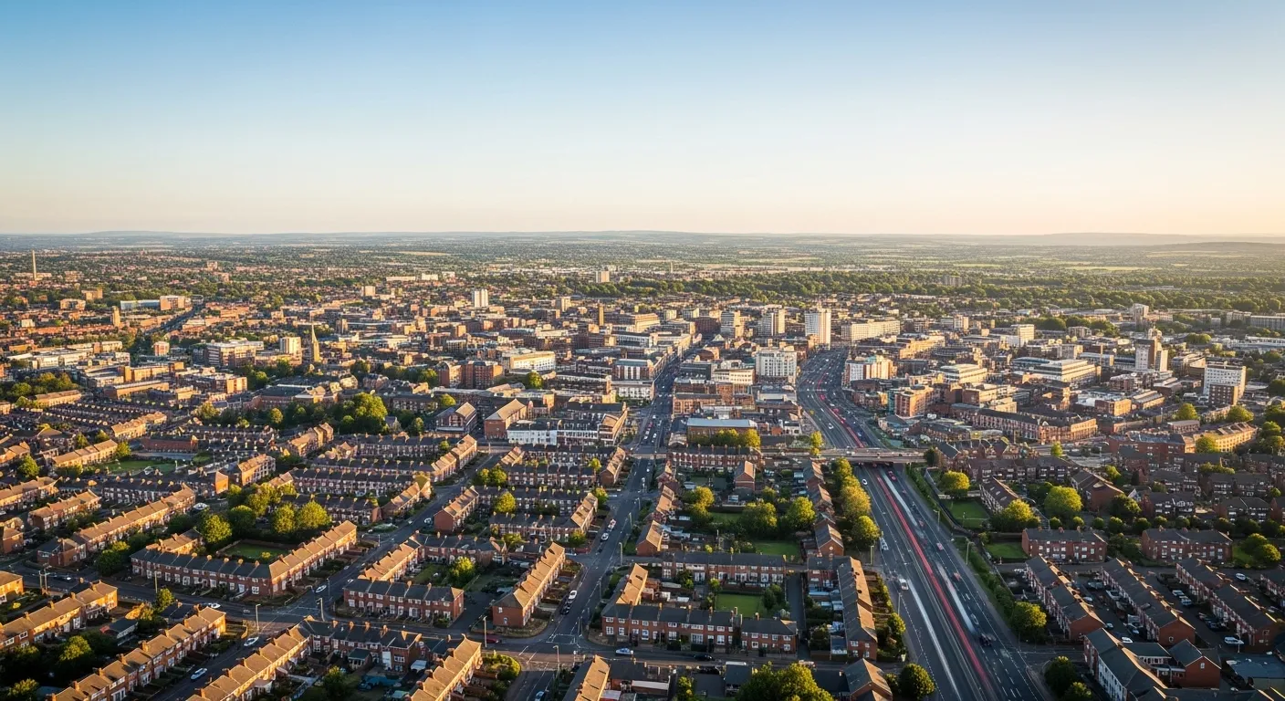 Aerial view of Wolverhampton